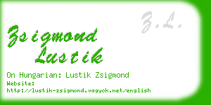 zsigmond lustik business card